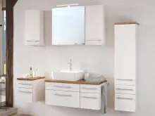 Badezimmer-Set >Davos< (6-teilig) in Weiß...