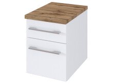 Badezimmer-Set >Davos< (6-teilig) in Weiß Wotan Eiche Nachbildung - 170x47 (BxT)
