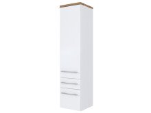 Badezimmer-Set >Davos< (6-teilig) in Weiß Wotan Eiche Nachbildung - 170x47 (BxT)
