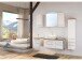 Badezimmer-Set >Davos< (6-teilig) in Weiß Wotan Eiche Nachbildung - 170x47 (BxT)