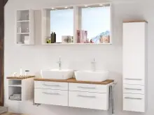 Badezimmer-Set >Davos< (6-teilig) in Weiß...