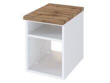 Badezimmer-Set >Davos< (6-teilig) in Weiß Wotan Eiche Nachbildung - 200x47 (BxT)