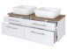 Badezimmer-Set >Davos< (6-teilig) in Weiß Wotan Eiche Nachbildung - 200x47 (BxT)