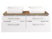 Badezimmer-Set >Davos< (6-teilig) in Weiß Wotan Eiche Nachbildung - 200x47 (BxT)