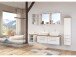 Badezimmer-Set >Davos< (6-teilig) in Weiß Wotan Eiche Nachbildung - 200x47 (BxT)