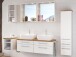 Badezimmer-Set >Davos< (6-teilig) in Weiß Wotan Eiche Nachbildung - 200x47 (BxT)