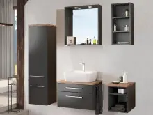 Badezimmer-Set >Davos< in Graphit Grau-Matt Wotan...