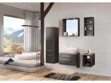 Badezimmer-Set >Davos< in Graphit Grau-Matt Wotan Eiche Nachbildung