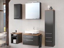 Badezimmer-Set >Davos< in Graphit Grau-Matt Wotan...
