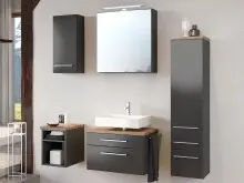 Badezimmer-Set >Davos< in Graphit Grau-Matt Wotan...