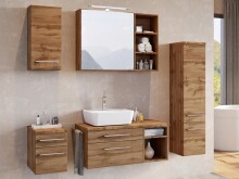 Badezimmer-Set >Davos< (6-teilig) in Wotan Eiche...