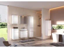 Hängeschrank >Baabe I< in Weiß aus MDF - 40x64x20cm (BxHxT)
