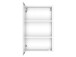 Hängeschrank >Baabe I< in Weiß aus MDF - 40x64x20cm (BxHxT)