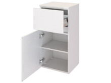 Unterschrank >Baabe I< in Weiß aus Kunststoff - 40x79x35cm (BxHxT)