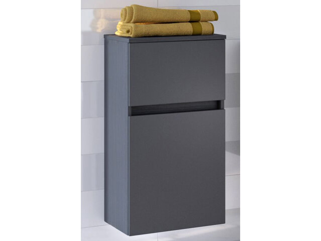 Unterschrank >Baabe I< in Graphit aus Kunststoff - 40x79x35cm (BxHxT)