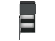 Unterschrank >Baabe I< in Graphit aus Kunststoff - 40x79x35cm (BxHxT)