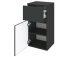Unterschrank >Baabe I< in Graphit aus Kunststoff - 40x79x35cm (BxHxT)