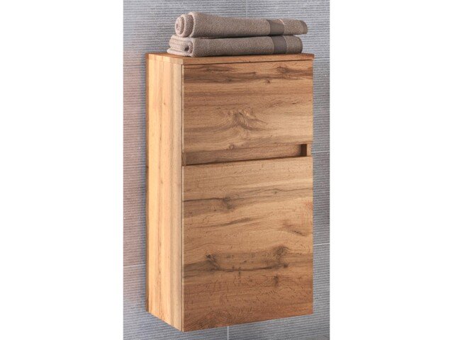 Unterschrank >Baabe I< in silberfarben aus Kunststoff - 40x79x35cm (BxHxT)