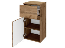 Unterschrank >Baabe I< in silberfarben aus Kunststoff - 40x79x35cm (BxHxT)