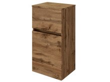 Unterschrank >Baabe I< in silberfarben aus Kunststoff - 40x79x35cm (BxHxT)