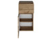 Unterschrank >Baabe I< in silberfarben aus Kunststoff - 40x79x35cm (BxHxT)