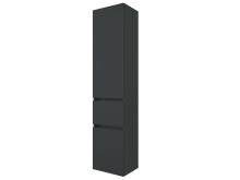Hochschrank >Baabe I< in Graphit aus Kunststoff - 40x180x35cm (BxHxT)