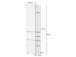 Hochschrank >Baabe I< in Graphit aus Kunststoff - 40x180x35cm (BxHxT)