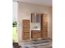 Hochschrank >Baabe I< in silberfarben aus Kunststoff - 40x180x35cm (BxHxT)