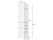 Hochschrank >Baabe I< in silberfarben aus Kunststoff - 40x180x35cm (BxHxT)