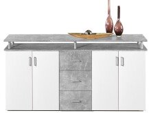 Highboard >Lyndy< in Beton - 178x90x38cm (BxHxT)