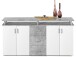Highboard >Lyndy< in Beton - 178x90x38cm (BxHxT)