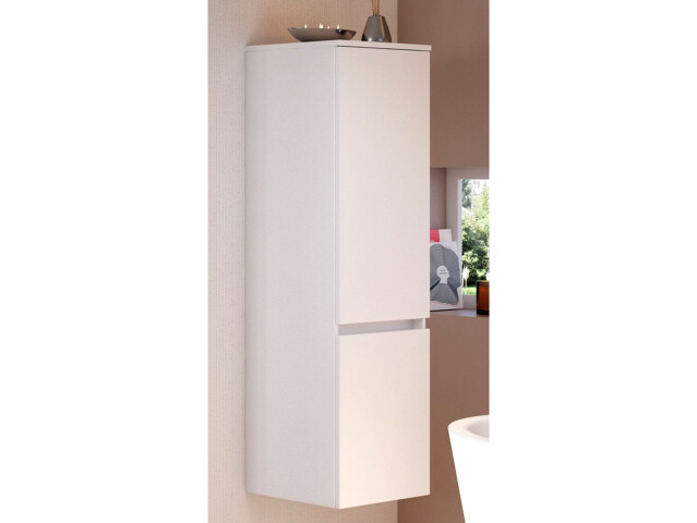 Midischrank >Baabe I< in Weiß aus Kunststoff - 40x130x35cm (BxHxT)