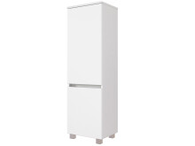 Midischrank >Baabe I< in Weiß aus Kunststoff - 40x130x35cm (BxHxT)