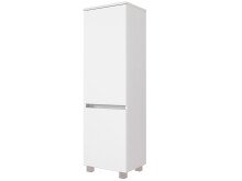 Midischrank >Baabe I< in Weiß aus Kunststoff - 40x130x35cm (BxHxT)