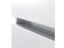 Midischrank >Baabe I< in Weiß aus Kunststoff - 40x130x35cm (BxHxT)