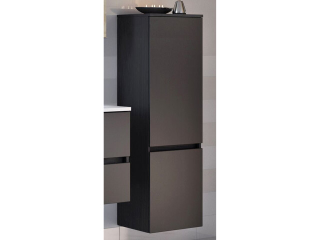 Midischrank >Baabe I< in Graphit aus Kunststoff - 40x130x35cm (BxHxT)
