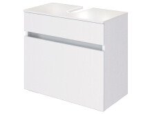 Waschbeckenunterschrank >Baabe I< in silberfarben -...