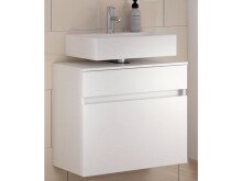 Waschbeckenunterschrank >Baabe I< in Weiß aus Kunststoff - 60x55x35cm (BxHxT)