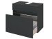 Waschbeckenunterschrank >Baabe I< in Graphit aus Kunststoff - 60x55x35cm (BxHxT)
