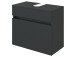 Waschbeckenunterschrank >Baabe I< in Graphit aus Kunststoff - 60x55x35cm (BxHxT)