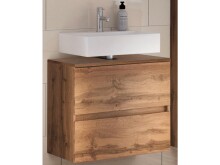 Waschbeckenunterschrank >Baabe I< in silberfarben -...