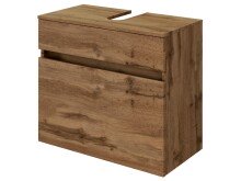 Waschbeckenunterschrank >Baabe I< in silberfarben - 60x55x35 (BxHxT)