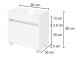 Waschbeckenunterschrank >Baabe I< in silberfarben - 60x55x35 (BxHxT)