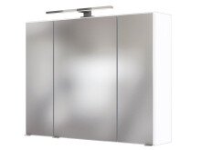 Spiegelschrank >Baabe I< in Weiß aus Glas - 80x66x20cm (BxHxT)