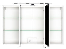 Spiegelschrank >Baabe I< in Weiß aus Glas - 100x66x20cm (BxHxT)