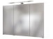 Spiegelschrank >Baabe I< in Weiß aus Glas - 100x66x20cm (BxHxT)