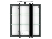 Spiegelschrank >Baabe I< in Graphit aus Glas - 60x66x20cm (BxHxT)