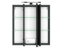 Spiegelschrank >Baabe I< in Graphit aus Glas - 60x66x20cm (BxHxT)