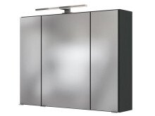 Spiegelschrank >Baabe I< in Graphit aus Glas - 80x66x20cm (BxHxT)