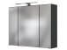 Spiegelschrank >Baabe I< in Graphit aus Glas - 80x66x20cm (BxHxT)